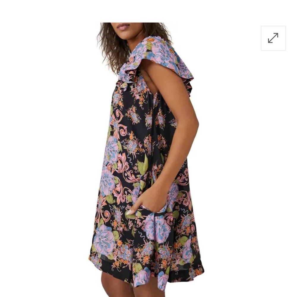 Free People Yara Oversized Day Dress. “Twilight Combo” color. EUC. Lined. Size S - Picture 3 of 15